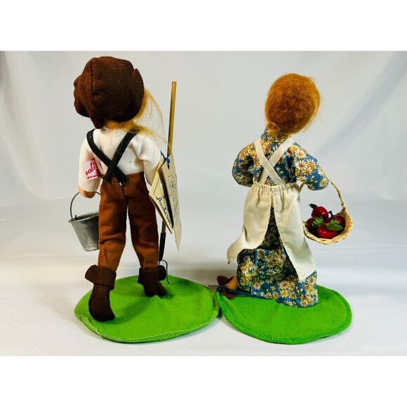 NWT Annalee Mr. and Mrs. Farmer 10" Felt Figures 2883 2884 Thanksgiving Farm - Picture 4 of 8